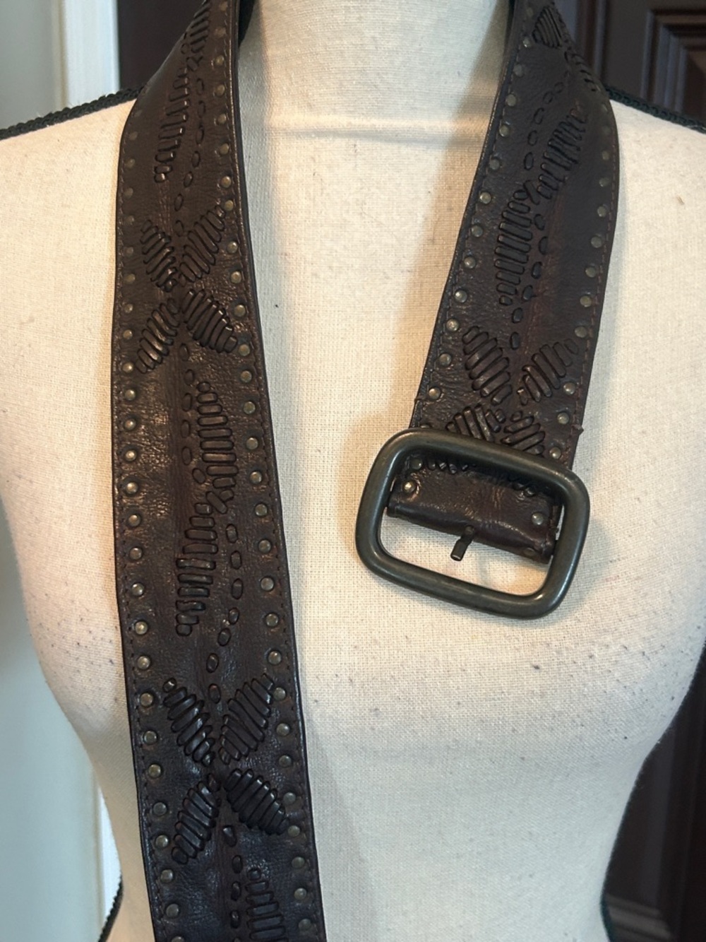 J.Jill Wide Studded Leather Belt